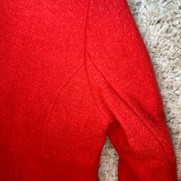 Lands End Red/Orange Pea Coat - Picture 12 of 12